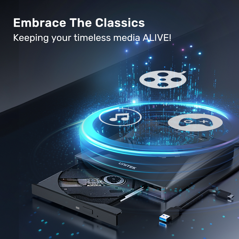 UNITEK HARİCİ DVD-RW TYPE-C/A+5in1 DOCK STATION (T1037A01)-76336