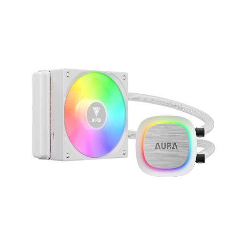 GAMDIAS GAMDIAS AURA GL120 V2 WH, White Edition, 120mm,  RGB, 1 Fanlı, CPU Sıvı Soğutma