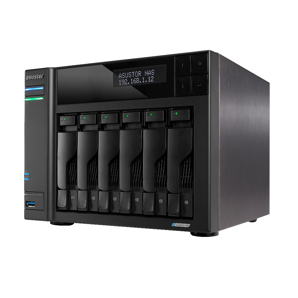 ASUSTOR  AS6706T 6 SLOT TOWER NAS CELERON 2GHz QUAD 8GB DDR4 2x2.5GBE-95983