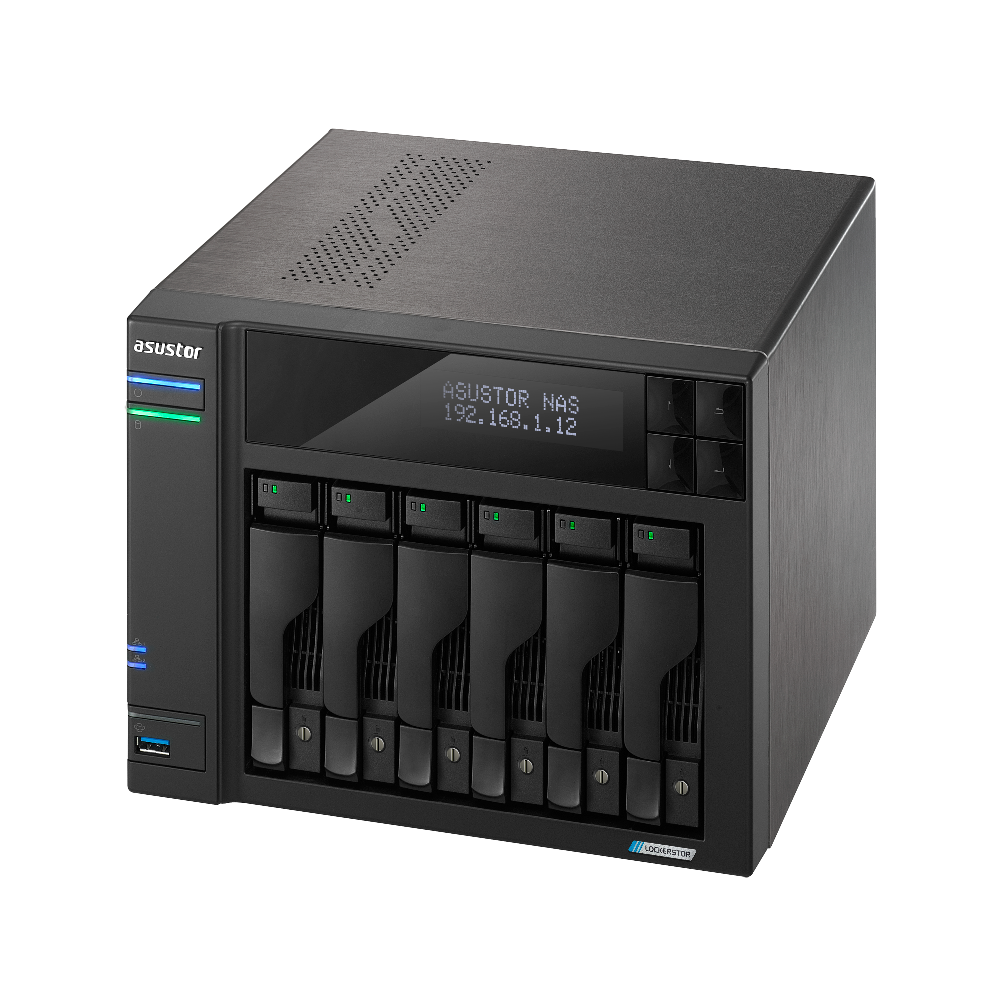 ASUSTOR  AS6706T 6 SLOT TOWER NAS CELERON 2GHz QUAD 8GB DDR4 2x2.5GBE