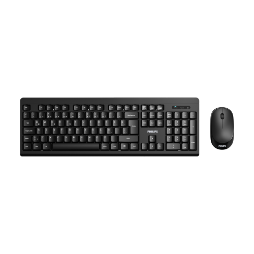 PHILIPS PHILIPS SPT6324B, Siyah, Türkçe Q, 2.4Ghz Kablosuz, Klavye Mouse Set