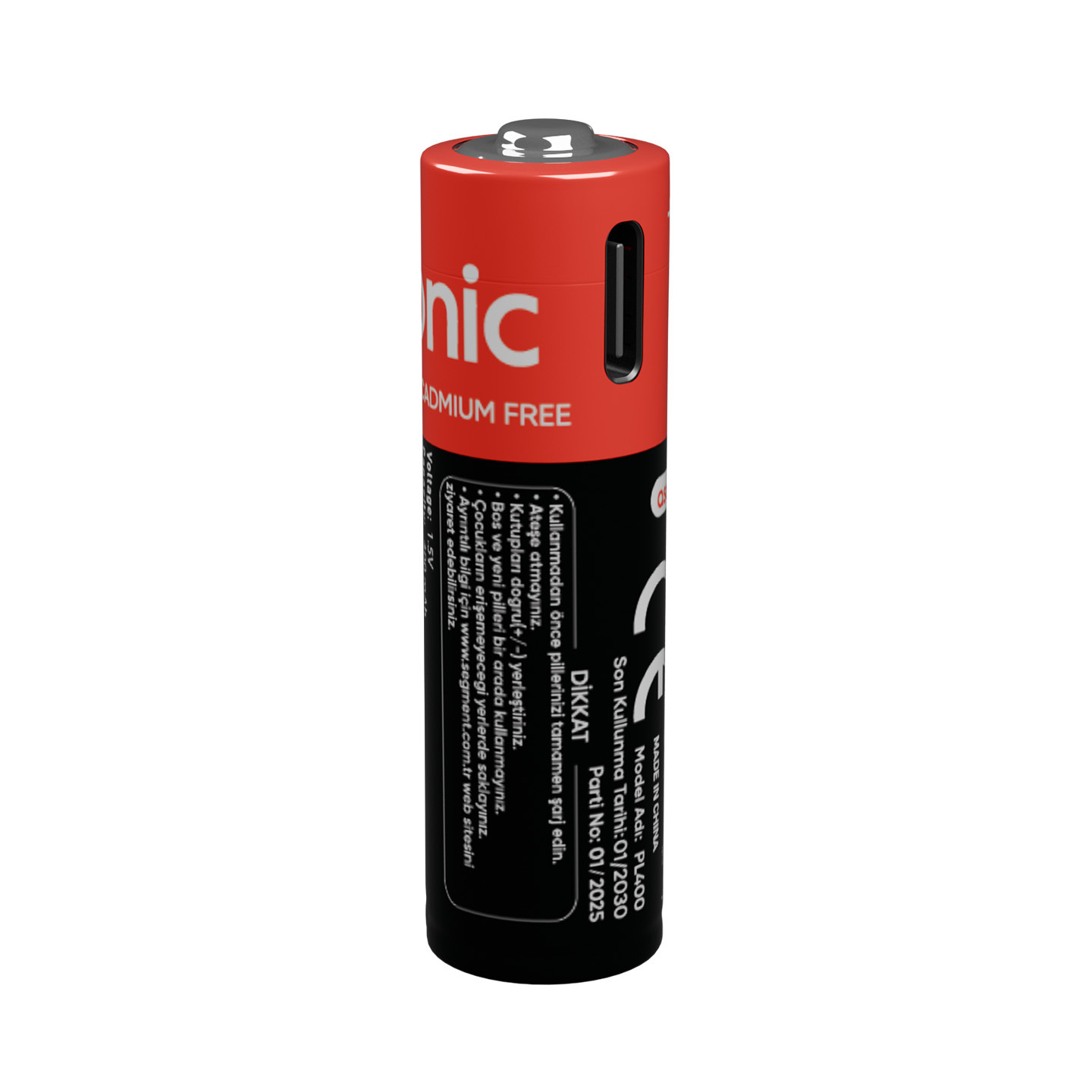 ASONIC ASONIC PL400, AAA, Şarjlı Pil, 1.5Volt, 400mAh/750mwh, Type-C ile Kolay Şarj,  2 li Paket (USB To Type-C Kablo Hediye)