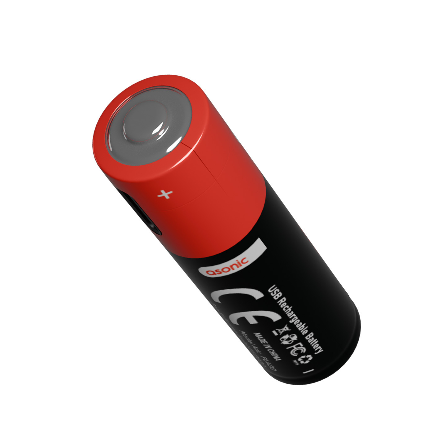 ASONIC ASONIC PL400, AAA, Şarjlı Pil, 1.5Volt, 400mAh/750mwh, Type-C ile Kolay Şarj,  2 li Paket (USB To Type-C Kablo Hediye)-95225