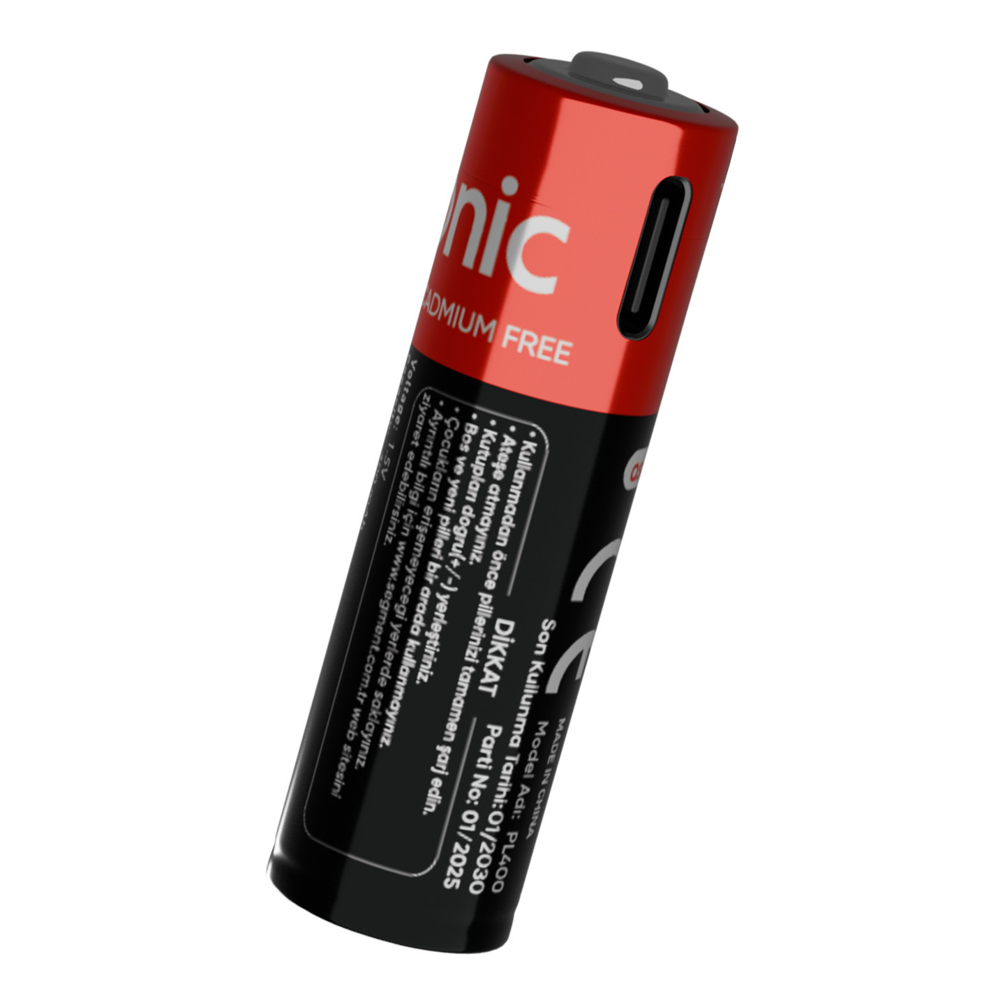 ASONIC ASONIC PL400, AAA, Şarjlı Pil, 1.5Volt, 400mAh/750mwh, Type-C ile Kolay Şarj,  2 li Paket (USB To Type-C Kablo Hediye)-95226