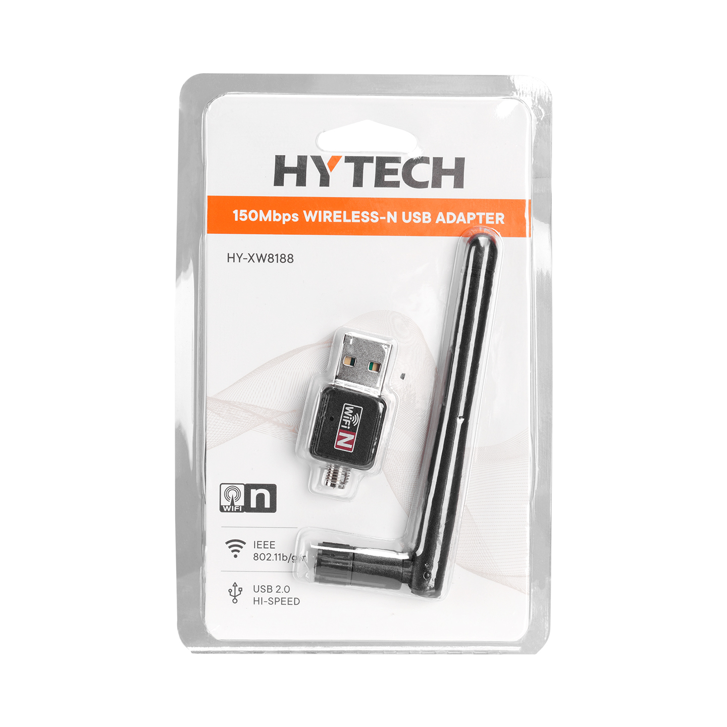 HYTECH  HYTECH HY-XW8188, 150Mbp, 2.4Ghz, 2dBi Harici Anten, USB2.0, WIRELESS ETHERNET -85903