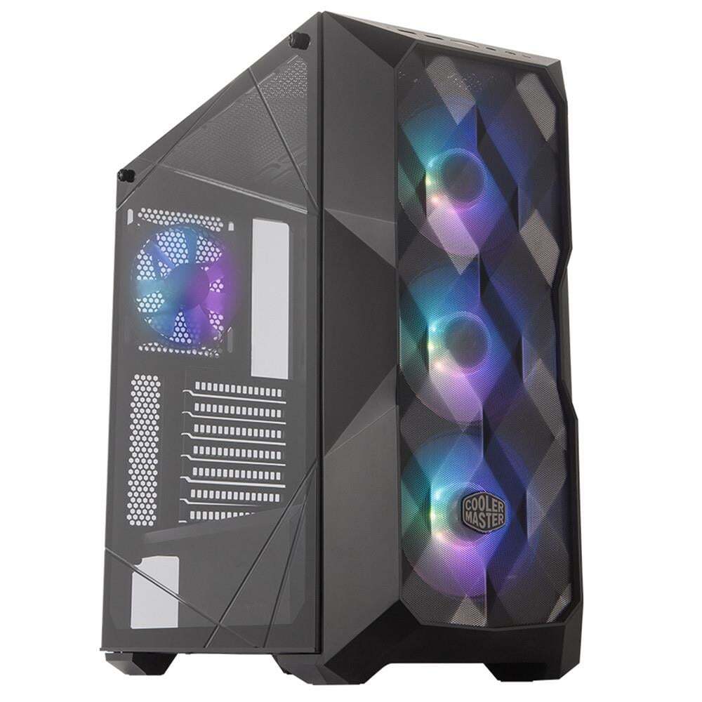 COOLERMASTER CM MasterBox TD500 V2 Siyah TG 700W 80+ ARGB 4x120mm Fanlı, Kristal Mesh Ön panelli MidTowerKasa