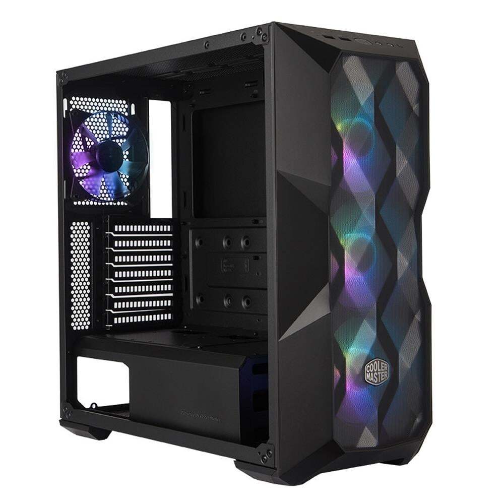 COOLERMASTER CM MasterBox TD500 V2 Siyah TG 700W 80+ ARGB 4x120mm Fanlı, Kristal Mesh Ön panelli MidTowerKasa-85088
