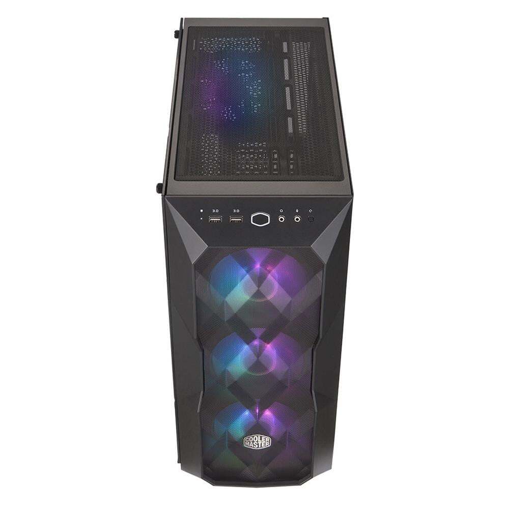 COOLERMASTER CM MasterBox TD500 V2 Siyah TG 700W 80+ ARGB 4x120mm Fanlı, Kristal Mesh Ön panelli MidTowerKasa-85089