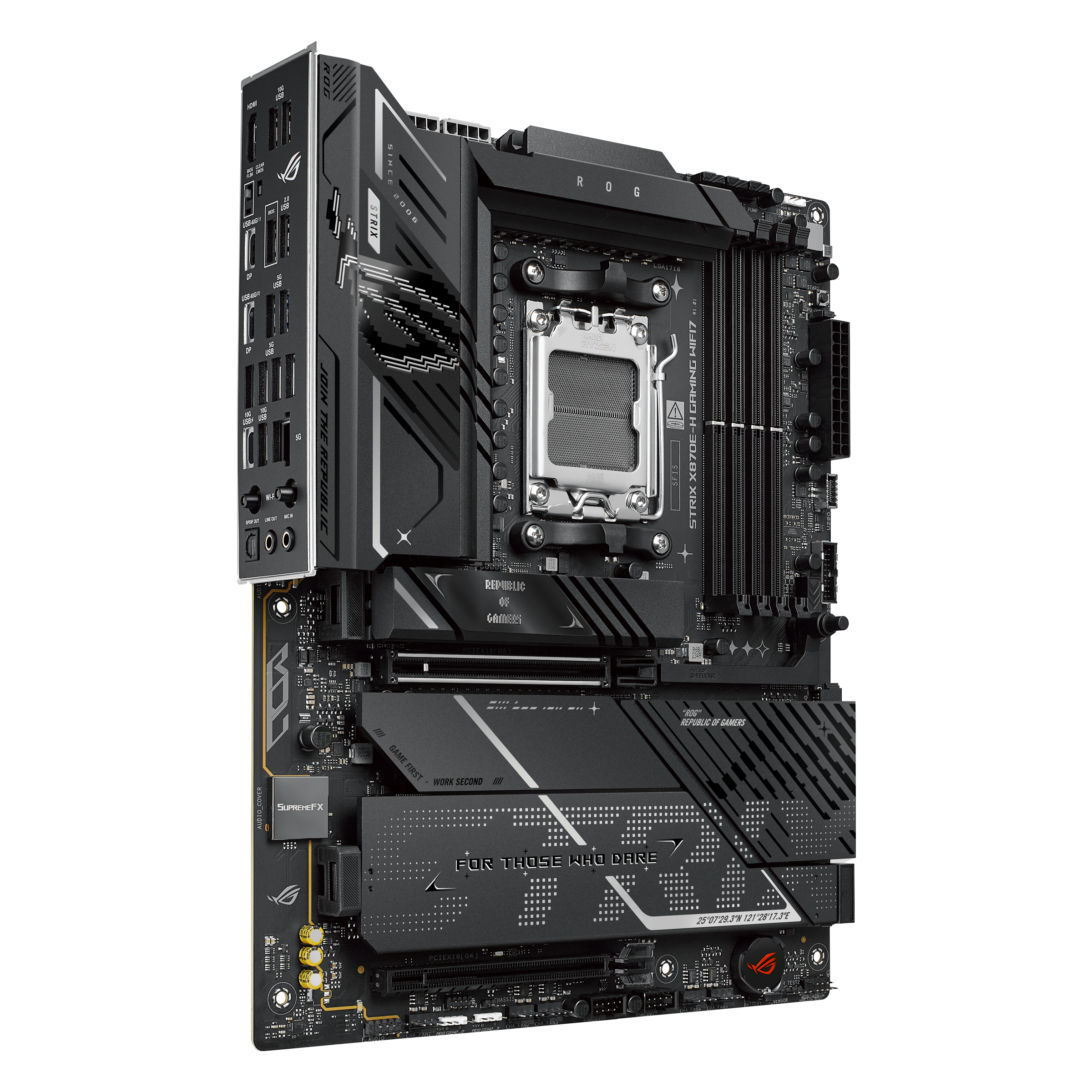 ASUS ASUS ROG STRIX X870E-H GAMING WIFI7, 4xDDR5, 4xM.2, DP, HDMI, Type-C, PCIe 5.0, Wi-Fi 7, Bluetooth v5.4, AM5 Soket GAMING Anakart-94454