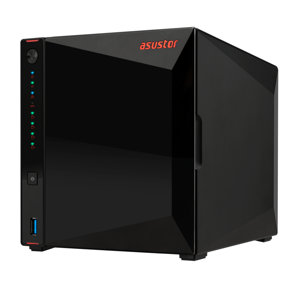 ASUSTOR AS5404T Intel N5105 4 Yuvalı(4X22TB Desteği) 4GB DDR4(8GB Ram Desteği) M.2 x4 2.5GbE x2 USB 3.2 x2 HDMI 2.0b x1-96018