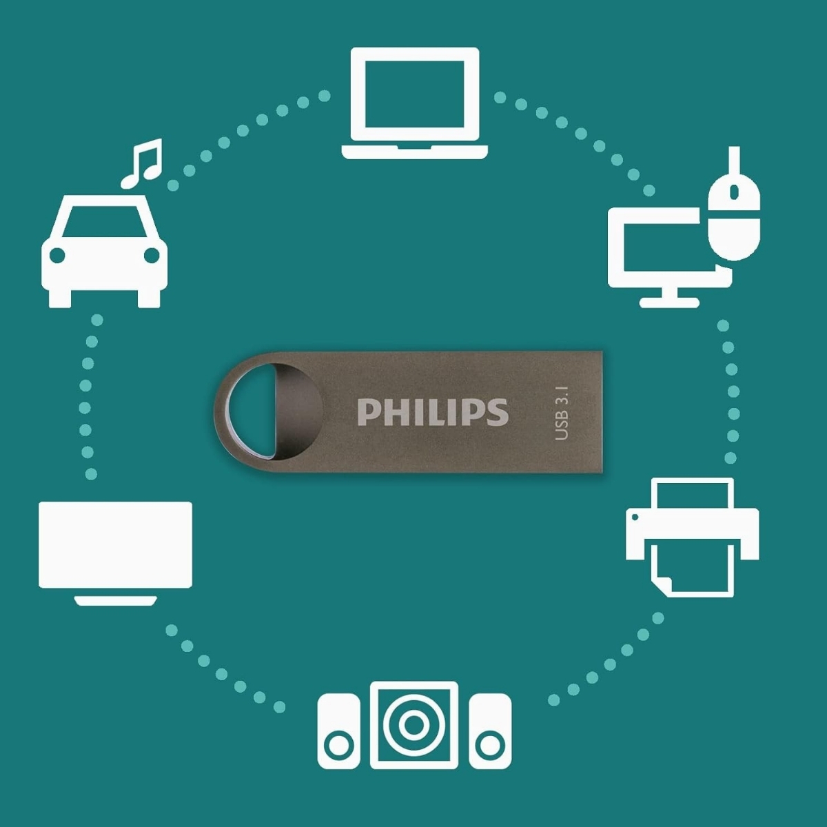 PHILIPS PHILIPS 128GB USB3.1 100/150MB/S FM12FD165B/00-84311
