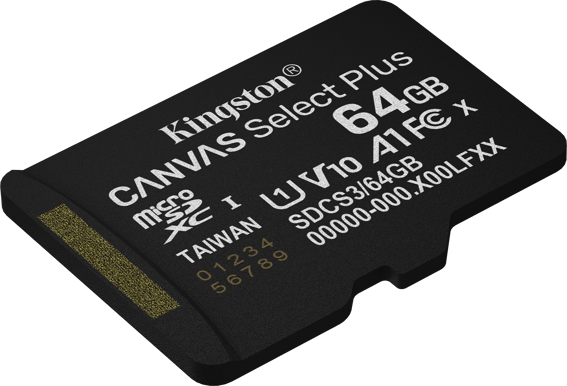 KINGSTON 64GB MICROSD CANVAS SELECT PLUS A1 SDCS3/64GB-92088