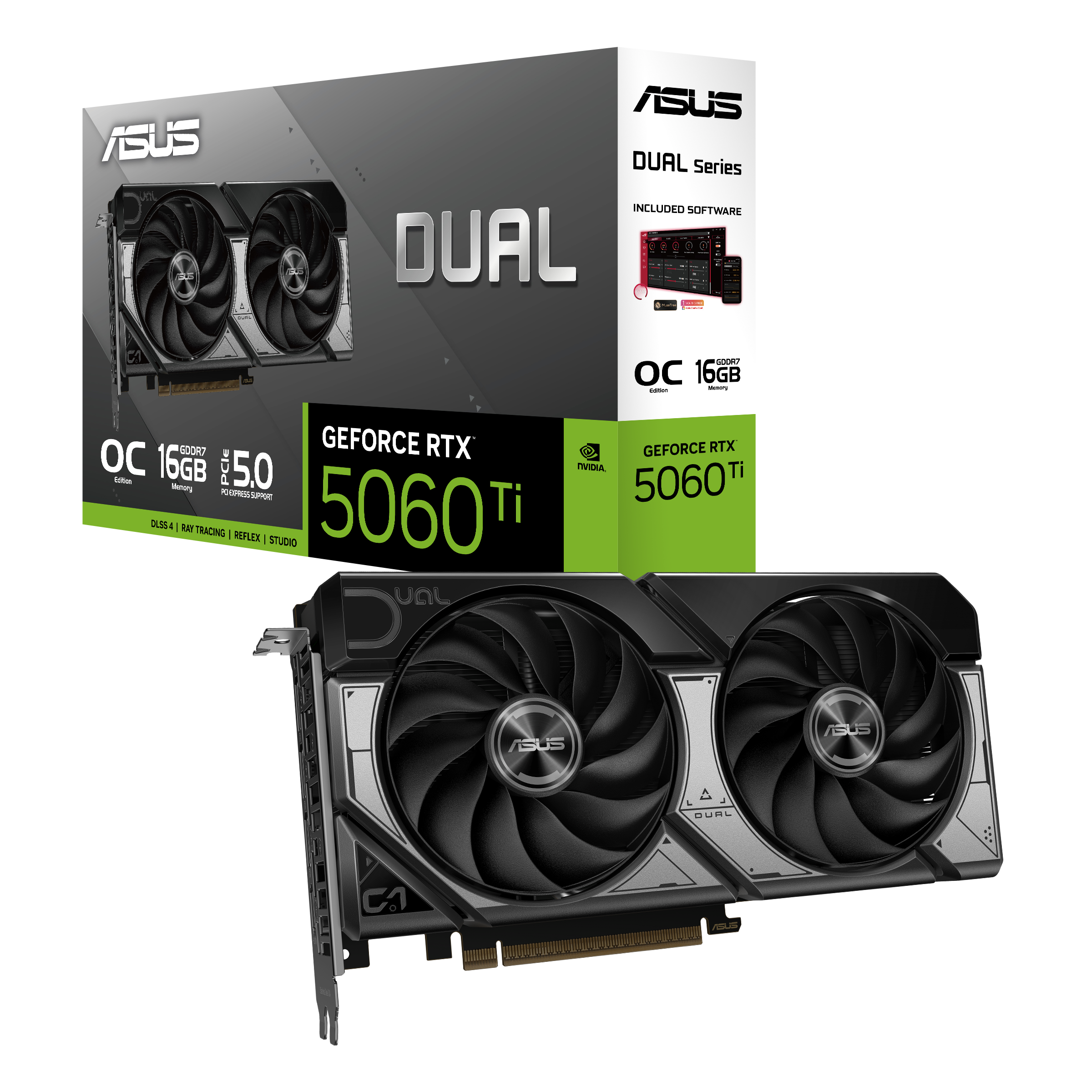 ASUS  GEFORCE DUAL-RTX5060TI-O16G 16GB GDDR7 128BIT 1XHDMI 3XDP EKRAN KARTI 