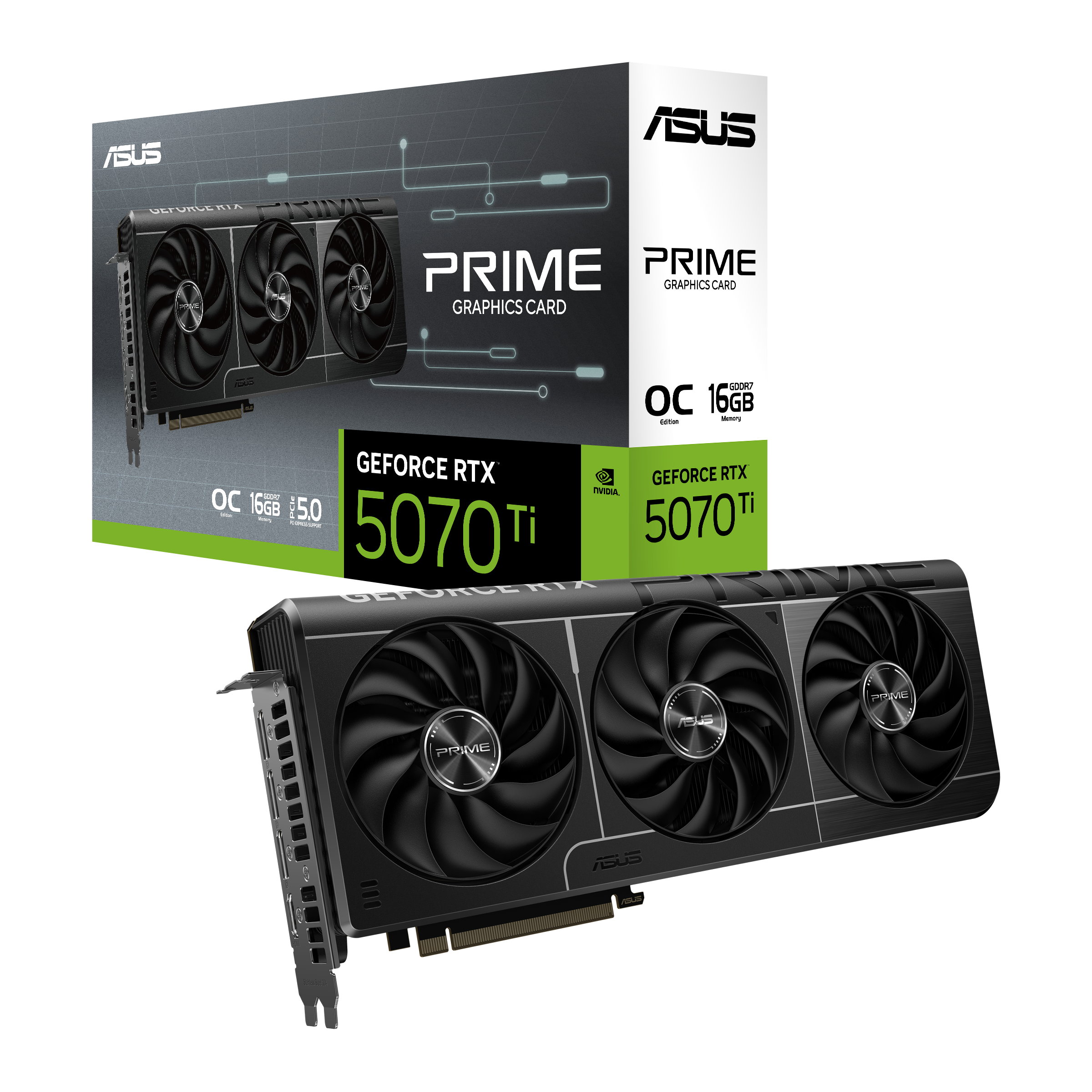 ASUS 16 GB ASUS PRIME-RTX5070TI-O16G RTX 5070TI GDDR7 256bit OC 2xHDMI 3xDP DLSS4 EKR
