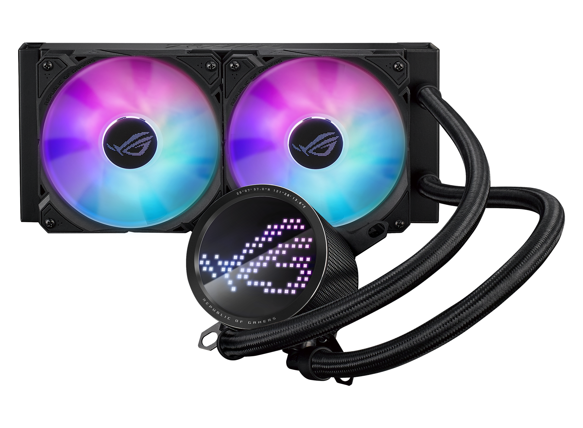 ASUS  ROG RYUO III 240 ARGB ANIME MATRIX LED EKRAN ADRESLENEBİLİR RGB FAN ROG ARGB CPU SOĞUTUCUSU-83490