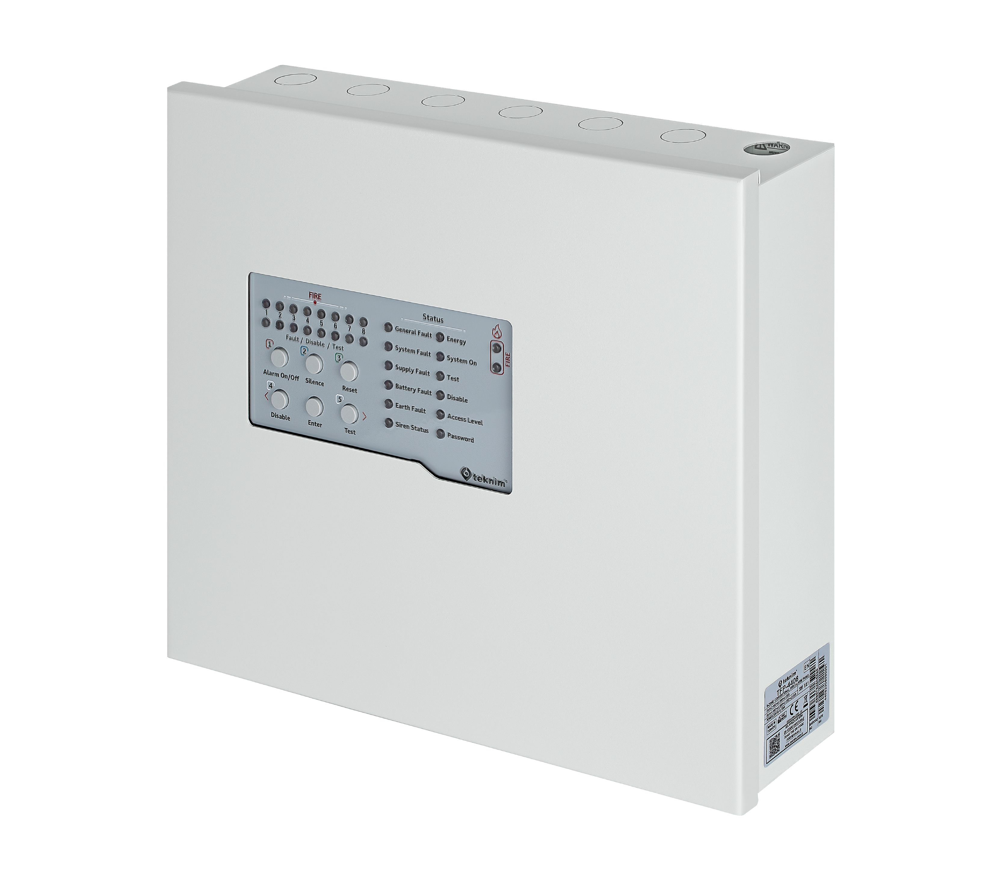 TEKNIM Teknim TFP-4408 8 Bölgeli Konvansiyonel Yangın Alarm Paneli Metal Kasa