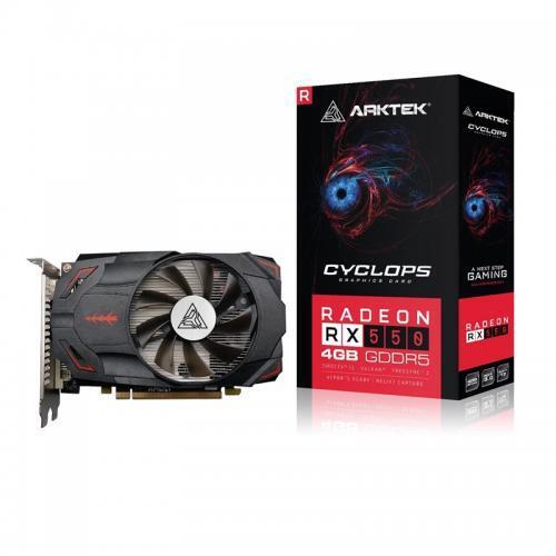 ARKTEK  CYCLOPS, AKR550D5S4GH1, RX550, 4Gb, GDDR5, 128BIT, 1xDVI, 1xHDMI, 1xDP GAMING Ekran Kartı