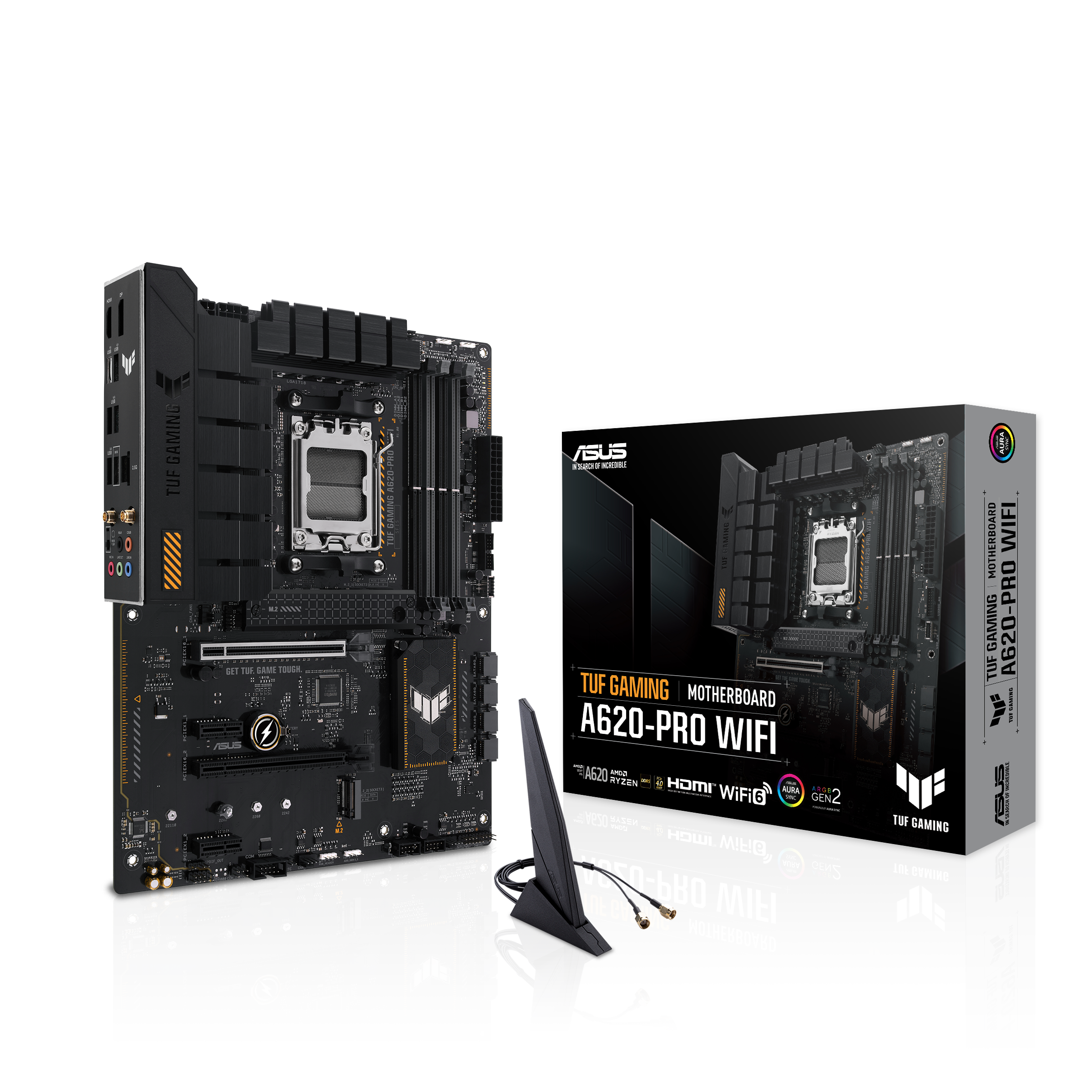 ASUS  TUF GAMING A620-PRO WIFI DDR5 6400MHZ 1XHDMI 1XDP 2XM.2 USB 3.2 ATX AM5 (AMD AM5 7000 SERİ İŞLEMCİ İLE UYUMLU)