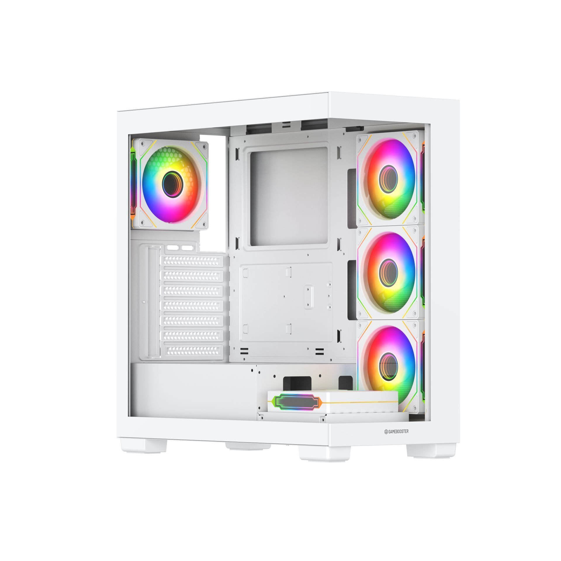 GAMEBOOSTER  A7505W 750w 80+ Bronze 5*ARGB Fan Mid-T ATX SeaView Gaming Beyaz Kasa