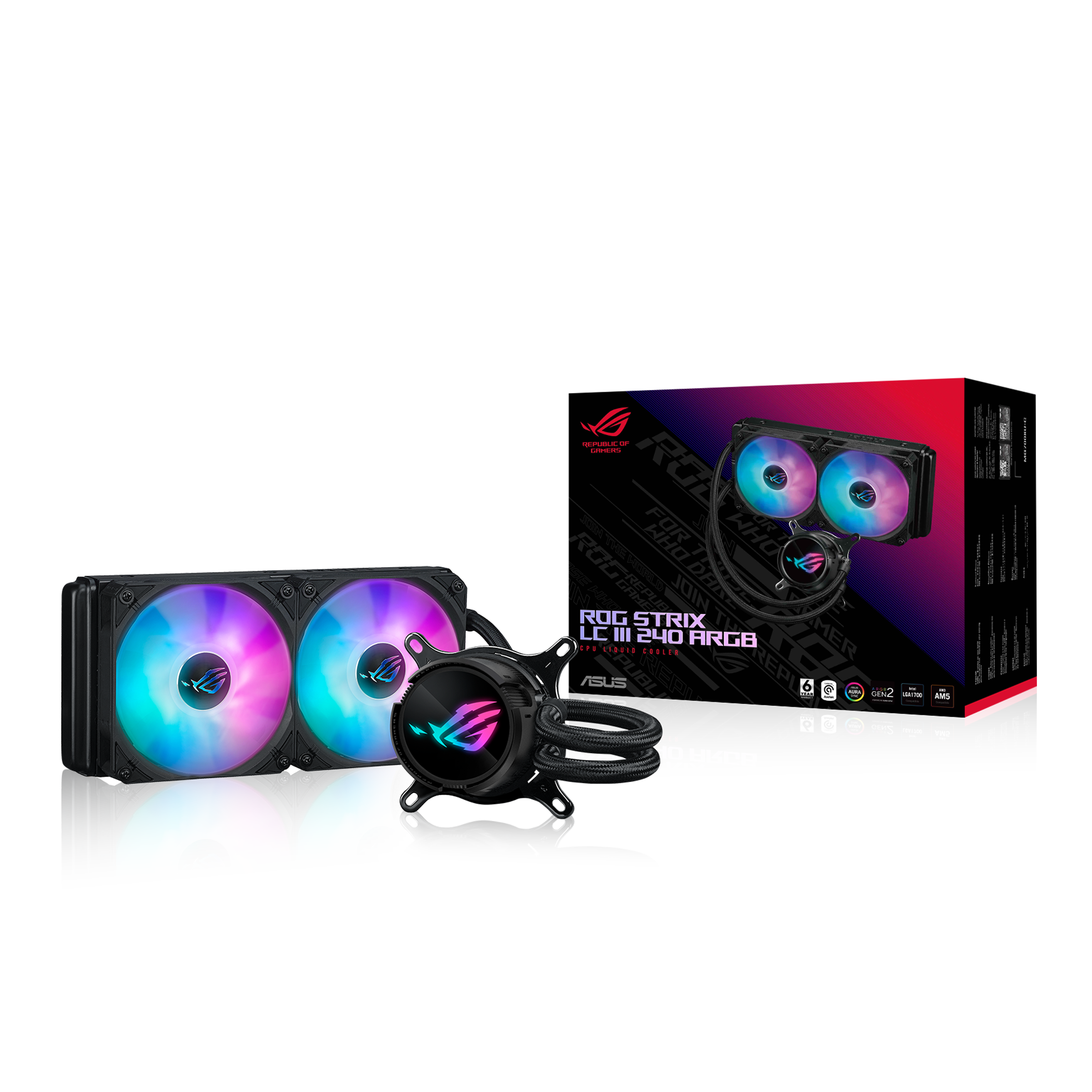 ASUS  ROG STRIX LC III 240 ARGB 120MM2 RADYATÖR FAN CPU SIVI SOĞUTUCUSU