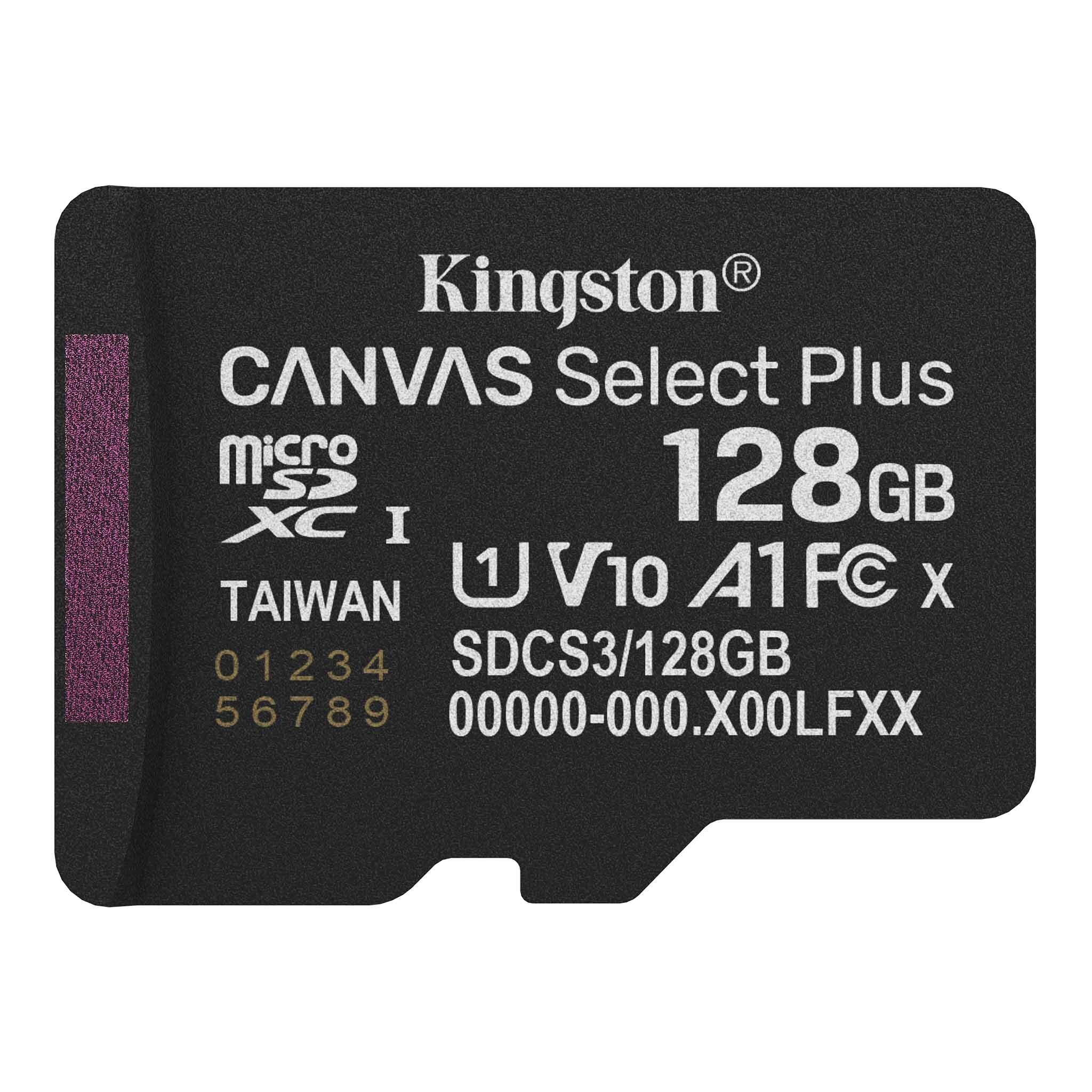 KINGSTON 128GB microSDXC Canvas Select Plus Gen3 150MB/s A1 Card + Adapter-93924