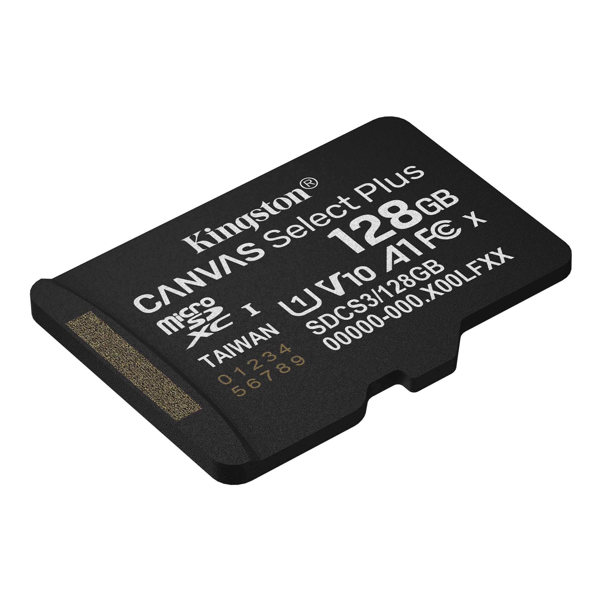 KINGSTON 128GB microSDXC Canvas Select Plus Gen3 150MB/s A1 Card + Adapter-93925