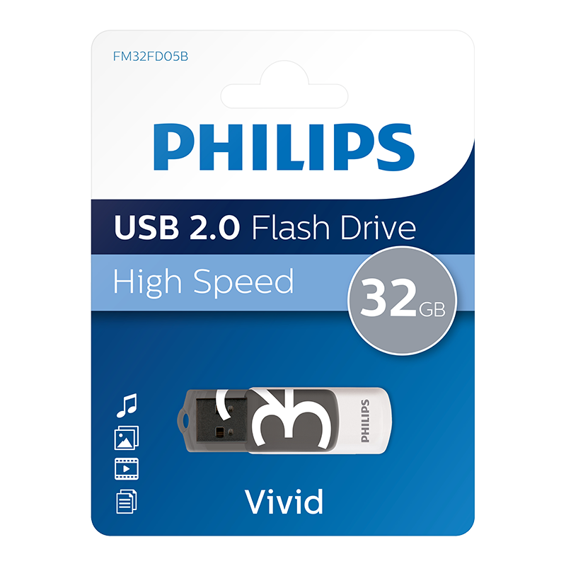 PHILIPS PHILIPS 32GB USB 2.0 25/10MB/S FM32FD05B/00