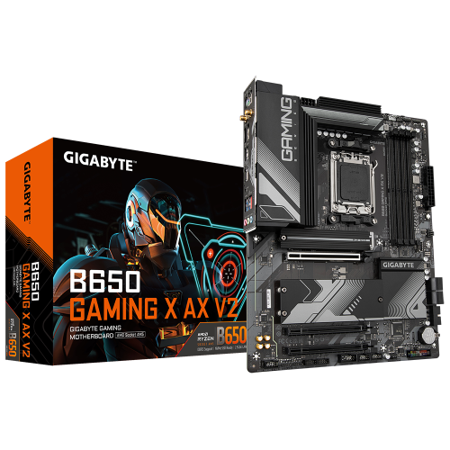 GIGABYTE B650 GAMING X AX V2, 4xDDR5, 3xM.2, DP, HDMI, Type-C, Wi-Fi 6E, Bluetooth v5.3, AM5 Soket GAMING Anakart