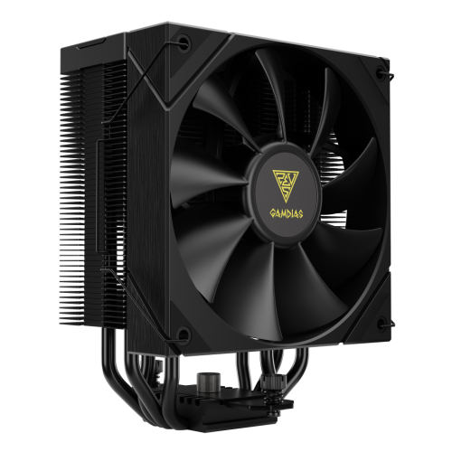 GAMDIAS GAMDIAS BOREAS E2-410, Black Edition, 120mm, CPU Kule Tipi Hava Soğutma, Doğrudan Temas Teknolojisine Sahip 4 adet Gelişmiş Bakır Isı Borusu (AMD AM4-AM5 ve INTEL Tüm işlemciler ile uyumlu)