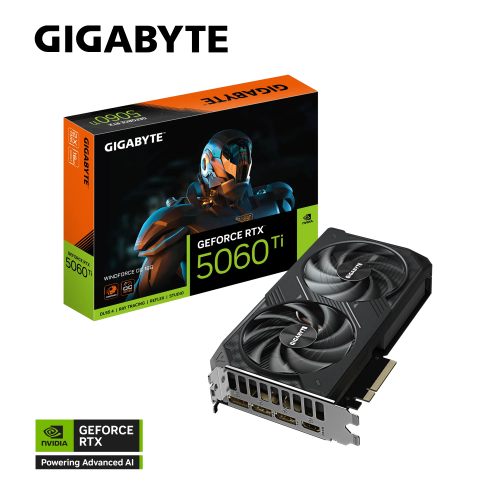 GIGABYTE GIGABYTE GV-N506TWF2OC-16GD, RTX5060TI, WINDFORCE OC, 16Gb, GDDR7, 128BIT, 2 Fanlı, 1xHDMI, 3xDP, GAMING Ekran KARTI