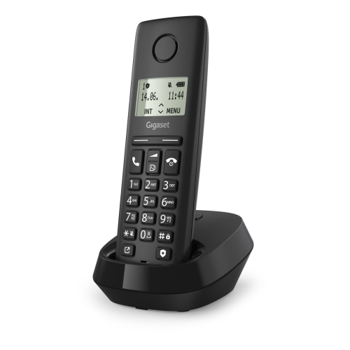 GIGASET GIGASET PURE 100, Dect Telefon, Siyah, 14 Saat Konuşma, 180 Saat Bekleme, 50 Kişilik Rehber-93329