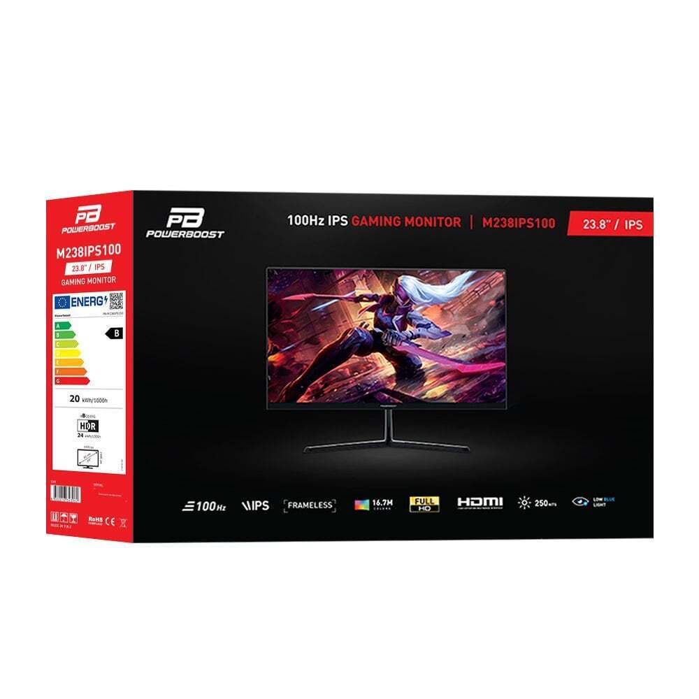 POWERBOOST PB-M238IPS100 23.8" 5MS 120Hz VGA/HDMI Full HD IPS Oyuncu Monitörü