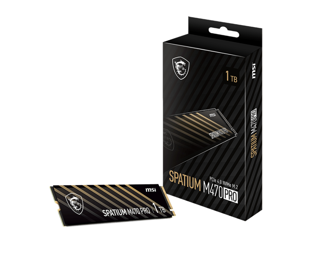 MSI  SSD SPATIUM M470 PRO PCIE 4.0 NVME M.2 1TB R:6000 W:4500