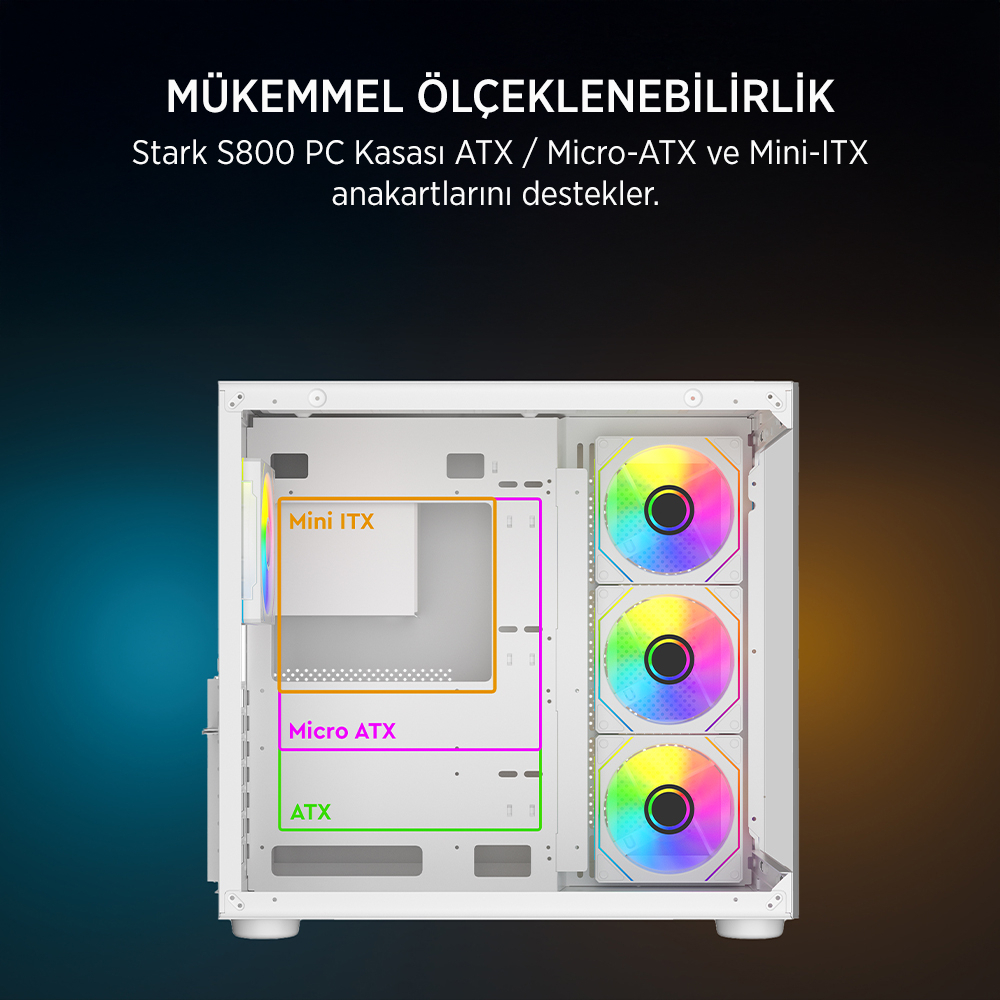 JAMES DONKEY JAMES DONKEY STARK S800 4X ARGB WHITE KASA 750W