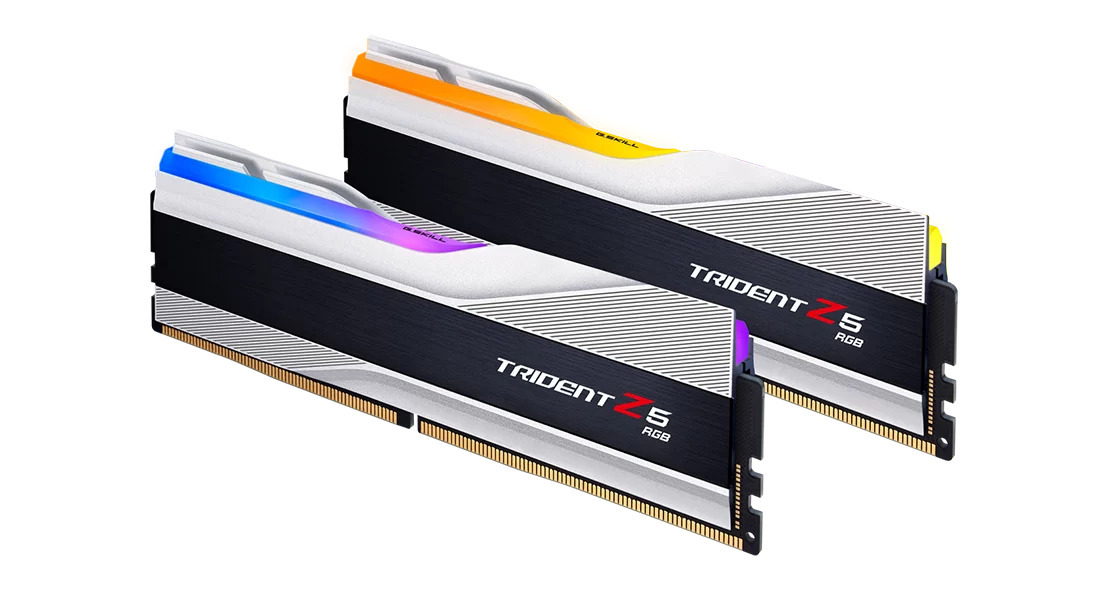 GSKILL F5-6000J3040G32GX2-TZ5RS Trident Z5 RGB Silver DDR5-6000Mhz CL30 64GB (2x32GB) DUAL (30-40-40-96) 1.40V