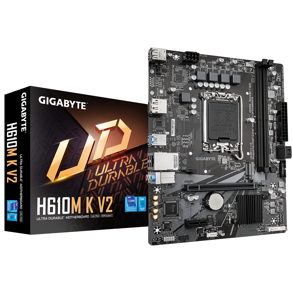 GIGABYTE GIGABYTE H610M K V2 D5 4800Mhz M.2 HDMI/DP MATX 1700P 