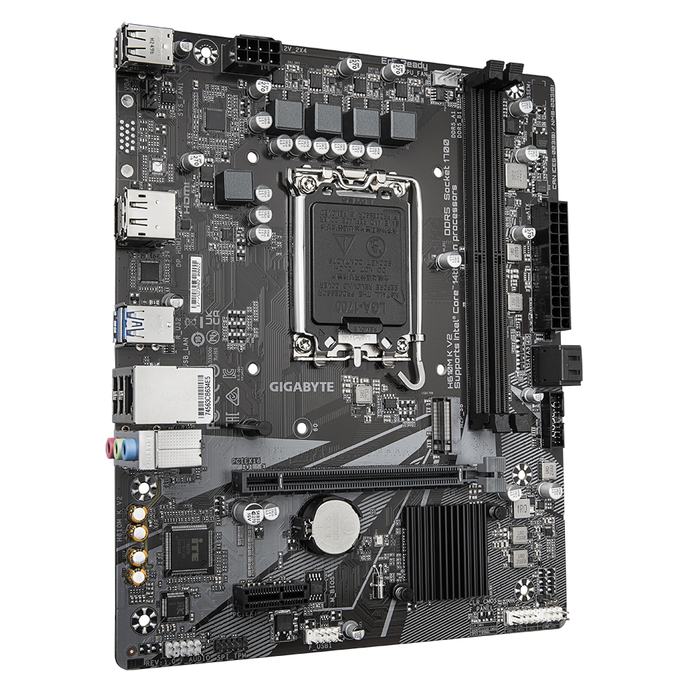 GIGABYTE GIGABYTE H610M K V2 D5 4800Mhz M.2 HDMI/DP MATX 1700P -91279