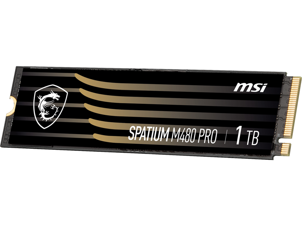 MSI  SSD SPATIUM M480 PRO PCIe 4.0 NVMe M.2 1TB R:7400 W:6000