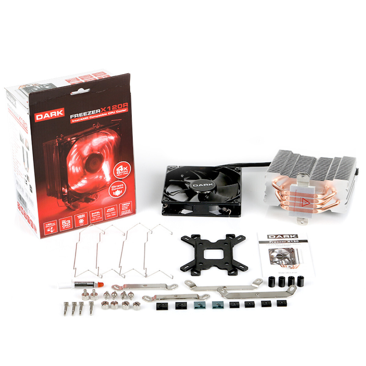 DARK  120mm Freezer X120 DKCCX120 LED Hava Soğutmalı İşlemci Fanı 1X Fanlı-91329