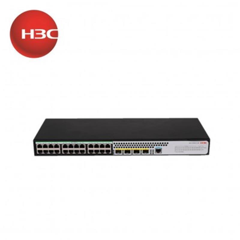 H3C  9801A4MR S1850V2-28X-HPWR 24 PORT GIGABIT+4X10GB SFP+ 1XCONSOLE PORT YÖNETİLEBİLİR 370W POE RACKMOUNT SWITCH