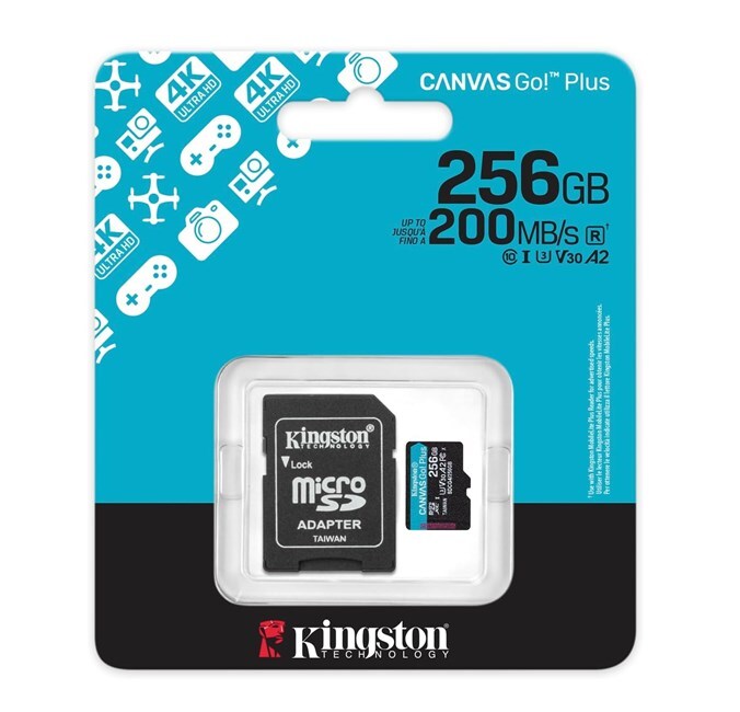 KINGSTON Kingston 256GB mSDXC CanvasGo+ 200MB SDCG4/256GB-96805