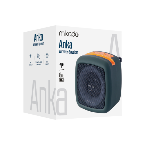 MIKADO MIKADO MD-29BT ANKA, 5W, Taşınabilir, USB/AUX/BT/TF/TWS, RGB Işıklı, 1200mAh, Bluetooth Speaker-88785