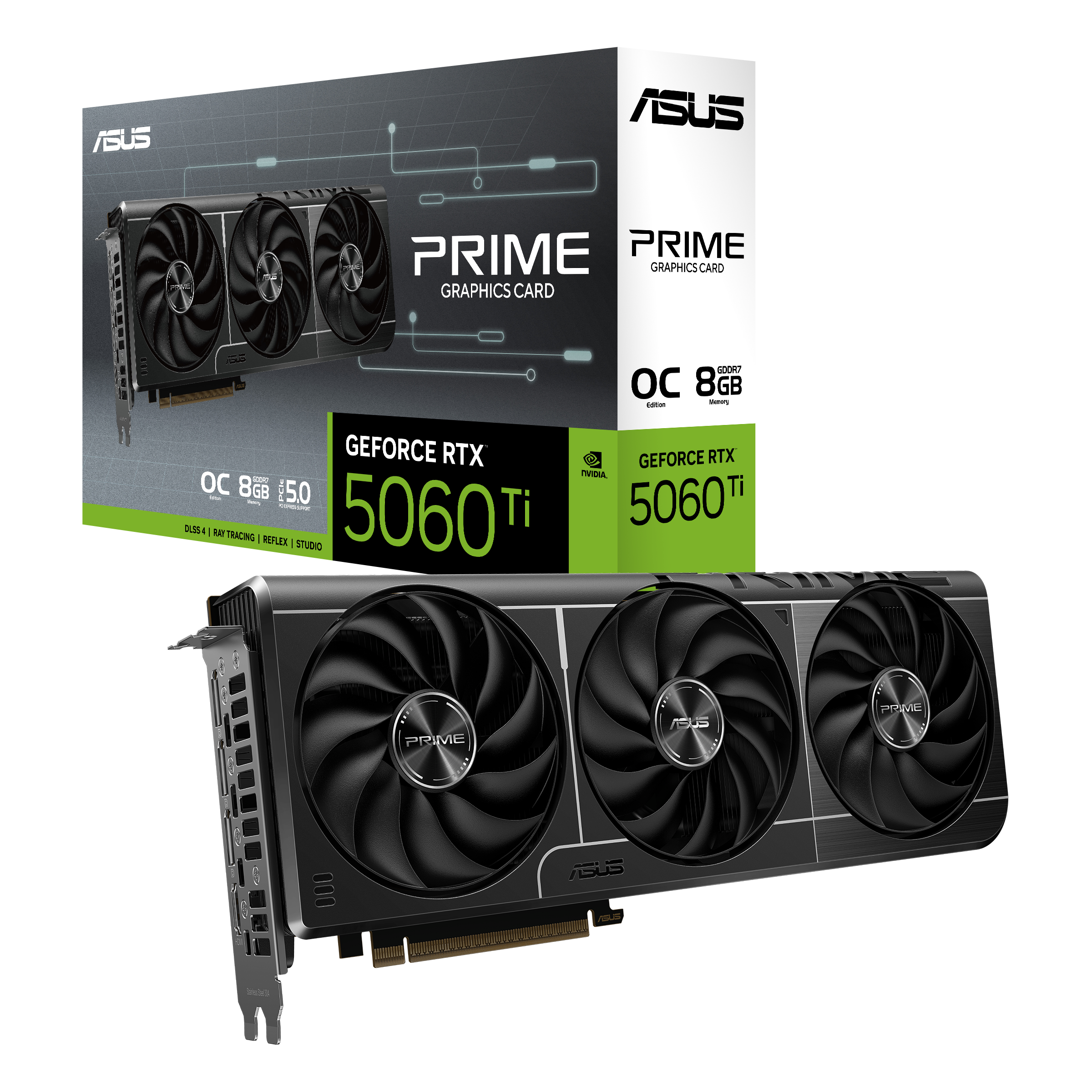 ASUS  GEFORCE PRIME-RTX5060TI-O8G 8GB GDDR7 128BIT 1XHDMI 3XDP EKRAN KARTI 