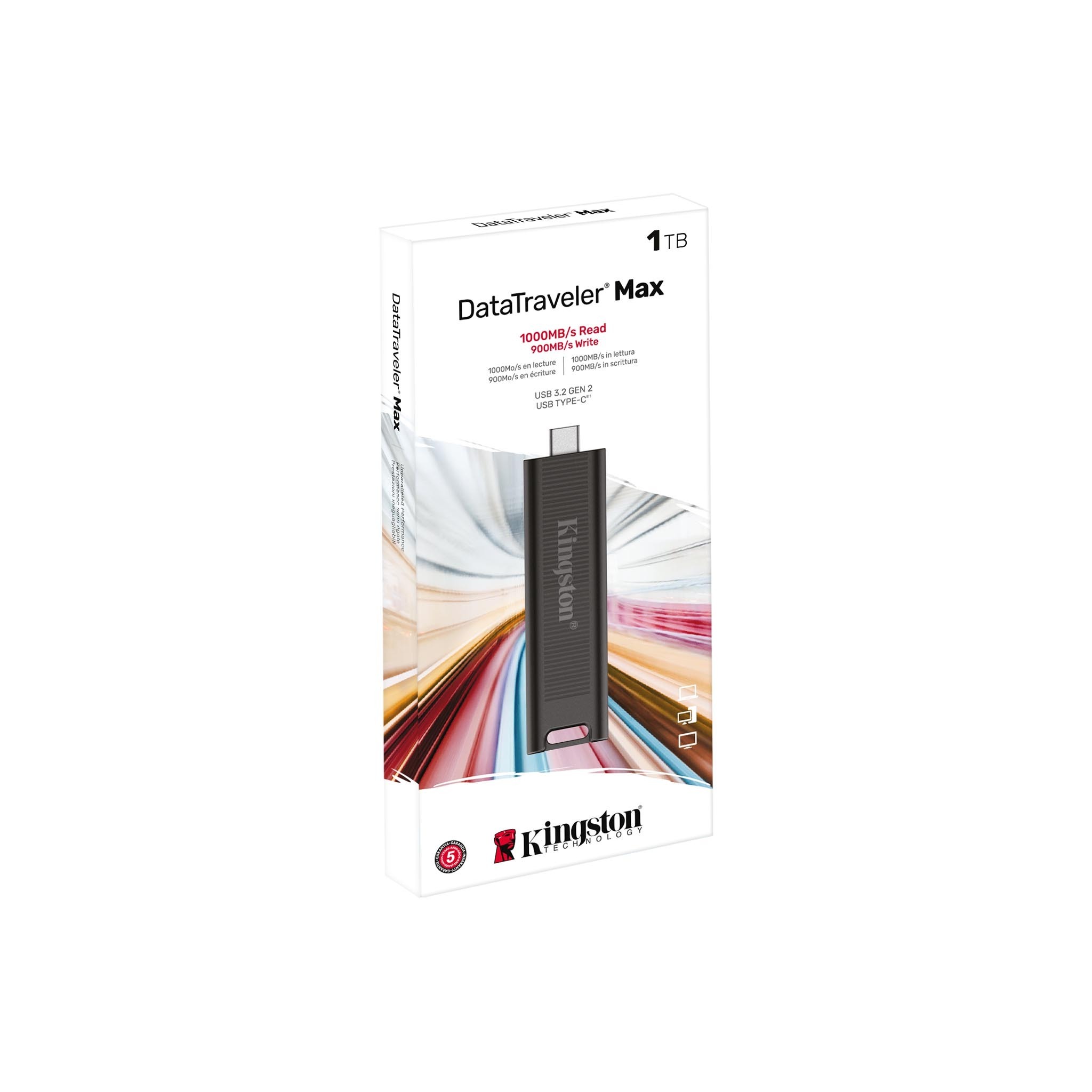 KINGSTON DTMAX/1TB DataTraveler Max 1TB USB-C 3.2 Gen2 1000-900 MB/s