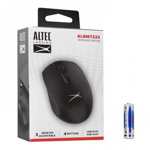 ALTEC LANSING  ALBM7222, Siyah, 2.4GHz USB, 1200DPI, Kablosuz Optik Mouse 