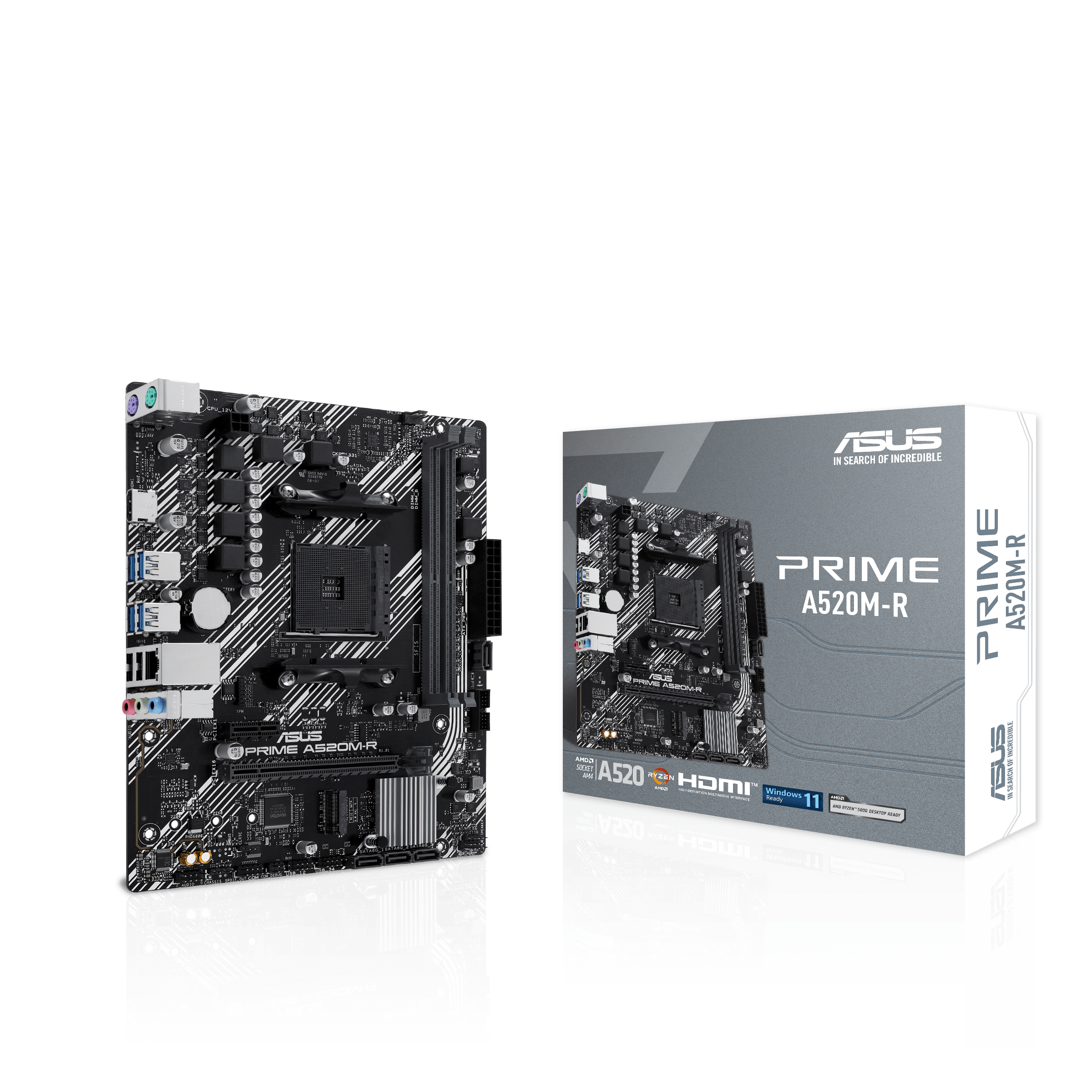 ASUS  PRIME A520M-R, 2xDDR4, 1x M.2, HDMI, AM4 Soket Anakart