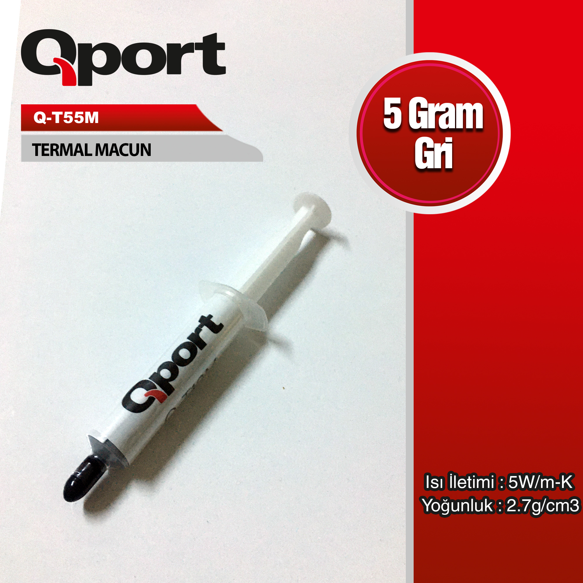 QPORT  Q-T55M 5GRAM 5W/M-K 2.7/CM3 TERMAL MACUN