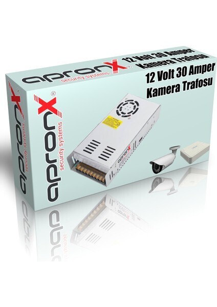 APRONX  APX-1230A 12V 30AH METAL KAMERA ADAPTÖRÜ