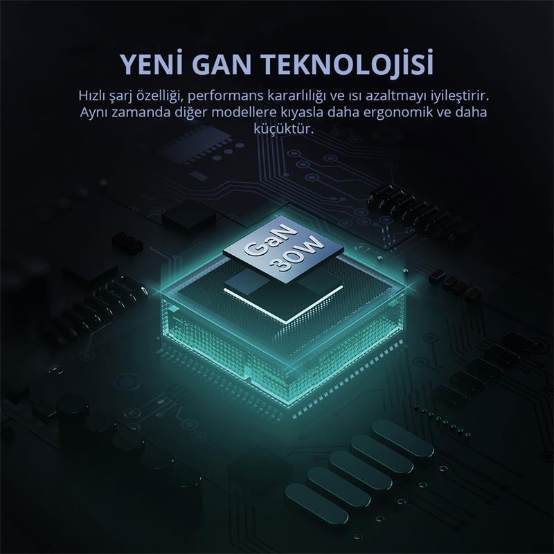 AUKEY  PA-B1L-BK 30W OMNİA II MİNİ GAN TYPE-C PD ŞARJ ADAPTÖRÜ 