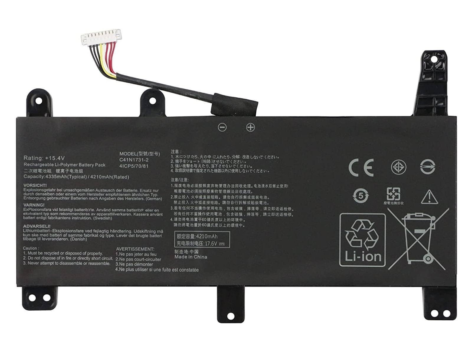 RETRO RETRO Asus C41N1731 Notebook Bataryası - Ver.3